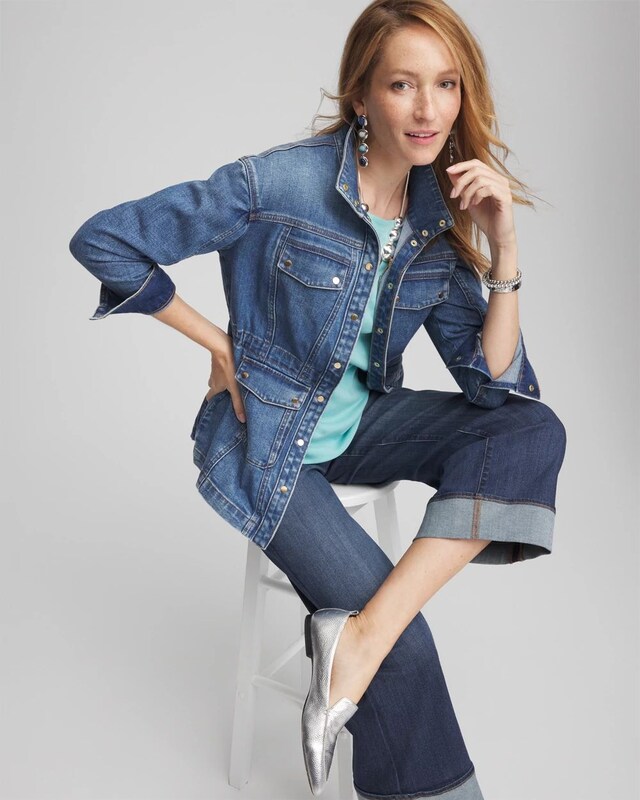 Denim Utility Jacket - image 2